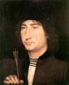 portrait of a man with an arrow by Hans Memling